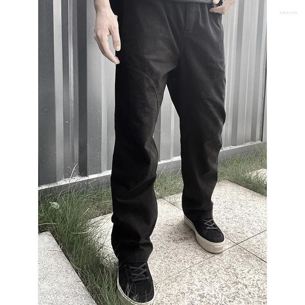 Pantalon pour hommes, confortable, mode, haute qualité, coupe tridimensionnelle, jambe droite, salopette fonctionnelle décontractée, lavage lourd, vieux