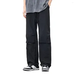 Pantalons pour hommes Pantalons de survêtement pour hommes confortables Cordon de serrage Cargo avec taille élastique Plusieurs poches Tissu respirant Élégant pour le quotidien