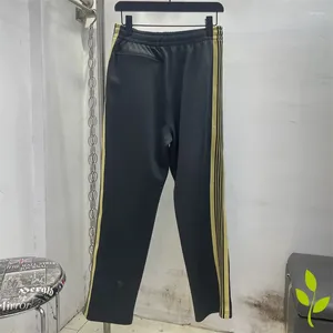 Pantalones para hombres Agujas cómodas Mariposa Bordada Lado Webbed Casual Negro Chándal de alta calidad para hombres y mujeres