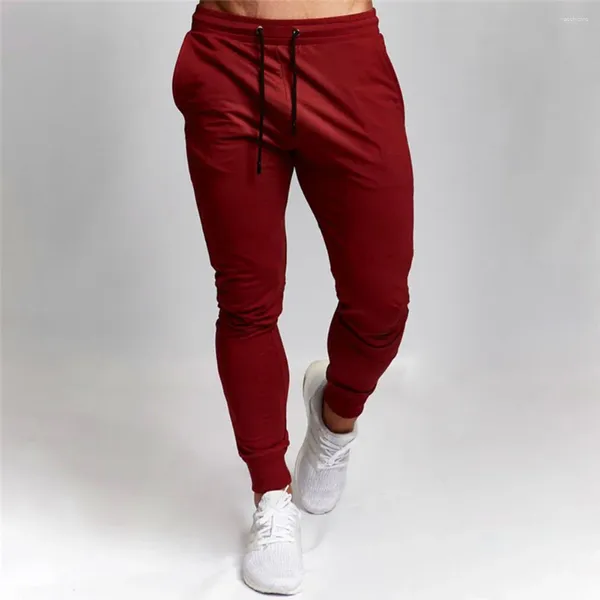 Pantalon pour hommes confortable jogger slim jogger pantalon de survêtement athlétique conique pour faire fonctionner l'exercice de divers choix de couleurs