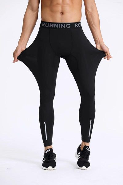 Pantalons pour hommes Compression hommes Gym collants de course Fitness rapide élastique Sport Joggings entraînement pantalon masculin Leggings réfléchissants