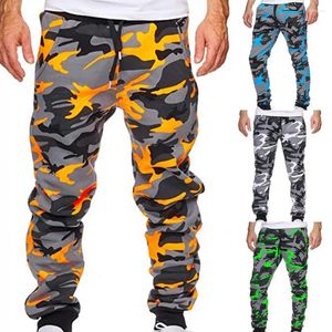 Pantalons pour hommes Cool Hommes Coloré Cordon Cheville Bande Décolorée Pantalon Mâle Taille Élastique