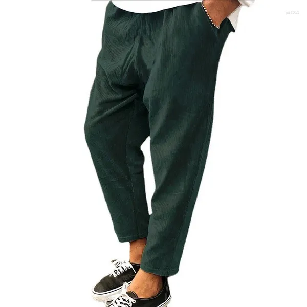 Pantalons pour hommes Corduroy Élastique Automne Hommes Joggers Pantalon Hiver Y2K Taille Cordon Streetwear Hip Hop Sport Mode Lâche Homme Casual