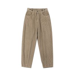 Men's Pants Pantalones de pana a la moda para hombre, pantalones rectos informales Retro de Color sólido, ropa de calle para hombre, pantalones Harem de algodón, pantalones para hombre M2XL Z0225