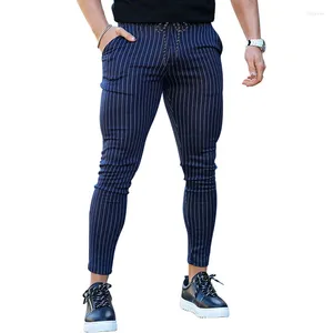 Pantalon rayé en coton et lin pour hommes, ample, décontracté, respirant, cordon de serrage, taille élastique, Streetwear, été, 2024