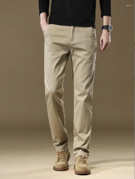 Pantalon Cargo en coton pour homme, coupe droite, couleur unie, survêtement de travail, salopette de jogging, style coréen décontracté