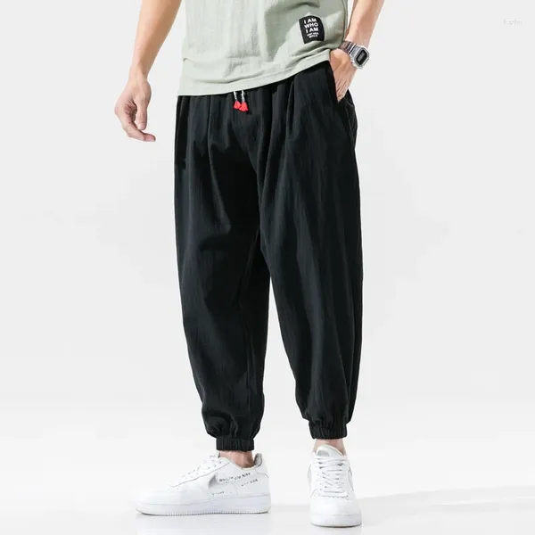 Pantalons pour hommes Coton Casual Harem Hommes Joggers Homme 2023 Pantalon d'été Mâle Style chinois Baggy Harajuku Vêtement