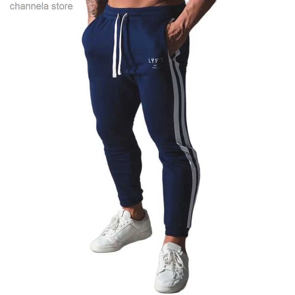 Pantalones para hombres Pantalones de chándal de algodón Pantalones de chándal ajustados casuales para hombre Pantalones para correr de otoño Pantalones de chándal para hombre Gimnasio Entrenamiento físico Pantalones deportivos T240227