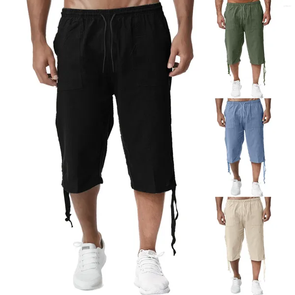 Pantalones para hombres pantalones de jogging de algodón Sling deportivo recortado en paracaídas de verano