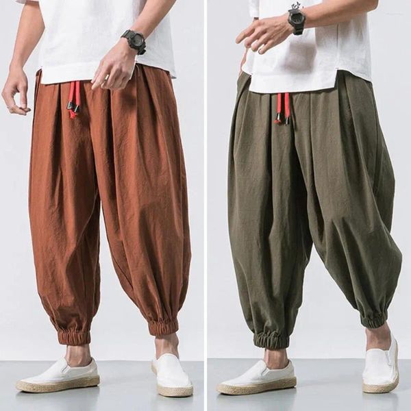 Pantalons pour hommes coton lin décontracté hommes Joggers homme été pantalon mâle Style chinois Baggy 2024 Harajuku vêtements