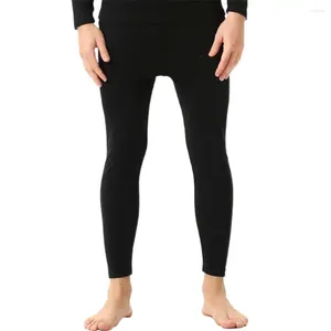 Pantalons pour hommes coton hommes longs Johns doux confortable automne hiver sous-vêtement thermique noir mince Fitnes sommeil bouton