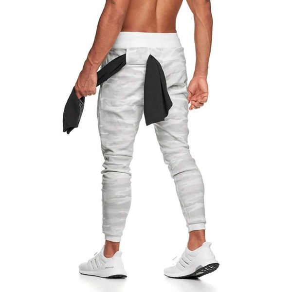 Pantalon pour hommes Coton Running Jogging Pantalon Hip-hop Jogging Pantalon Street Camouflage Blanc Pantalon Trainage Pantalon Sports Pantalon Fitness J240429