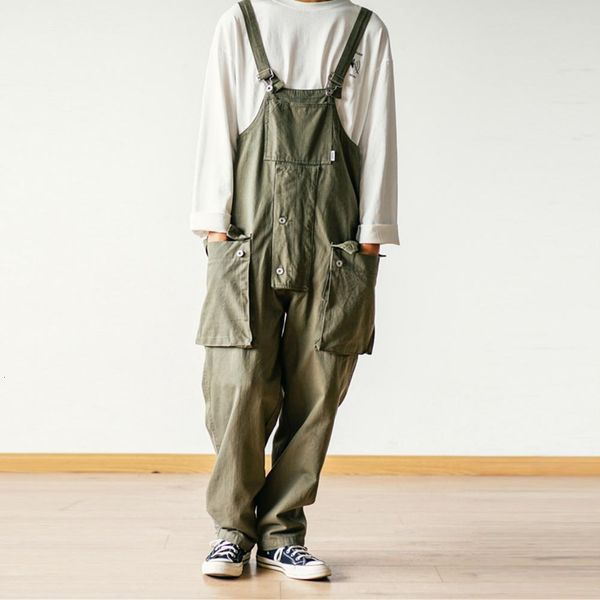 Pantalons pour hommes combinaisons élégant Streetwear poche sans manches rétro combinaison vêtements d'été Cargo travail 230221