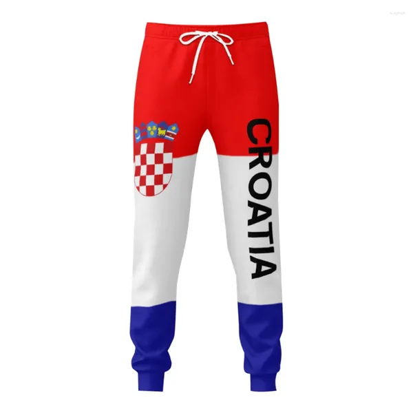 Pantalon pour hommes Drapeau de la Croatie Pantalon de survêtement pour hommes avec poches Joggers pour hommes Sports Casual Sweat Cordon