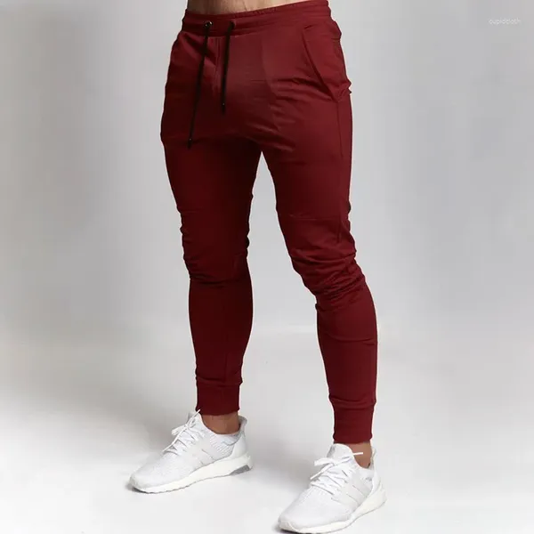 Pantalones de hombre Cross Border Sport Slim Running Straight Elastic Sports Sweatpants Algodón