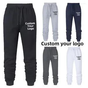 Pantalons pour hommes Personnalisez votre logo Casual DIY Pantalon de survêtement imprimé Jogging Pantalon de mode Lâche Long Cargo