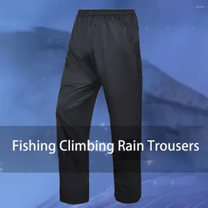 Pantalon pour hommes à vélo de pluie unisexe confortable conception de bandes à la cheville femmes hommes de pluie mascules poches travaillent des vêtements d'extérieur
