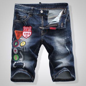 Pantalon Homme D2 Été Tendance Lavage Taille Basse Petits Pieds Patch Mendiant Collège Night Club Fille Jeans Court Zsf Dsquare Dsqs Dsq2s Zyy