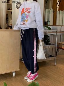 Herenbroek Deeptown Kawaii Sweet Streetwear Zietbouwen Dames Vintage Harajuku Bow Trap High Taille broek E-Grils 2024 Y2K Q240417