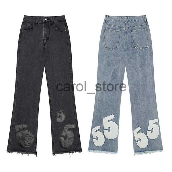 Pantalons pour hommes Pantalons en denim American Tide Card Lettre Impression Hip-Hop Hommes Mêmes paragraphes Jeans pour hommes Jeans Hommes Vêtements J231208