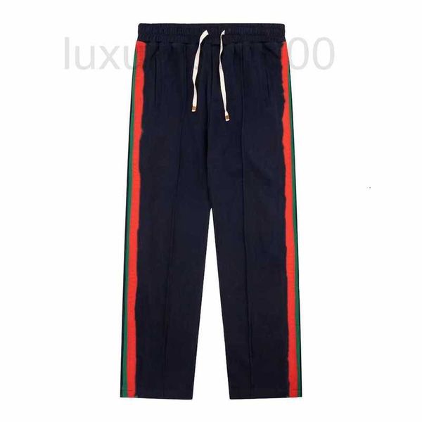 Pantalons pour hommes Designer 2023 FW Automne et hiver Nouveau ruban rouge noir cordon élastique sport et pantalons décontractés pour hommes et femmes V9M7