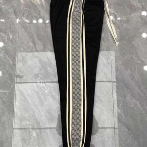 Herenbroeken ontwerper luxe heren broek ontwerper klassieke zijdesleer stikselbroek mannen vrouwen losse broeks buiten joggingbroeken iz9x