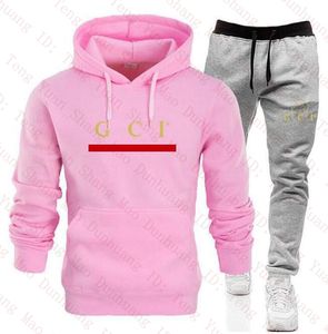 Herenbroeken Designer Tracksuits Women 2-delige outfits Fashion Sweatsuit Casual Long Sleeve pullover Black hoodie trui top en joggers sets-2xl