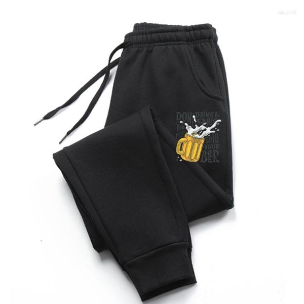 Pantalons pour hommes, ne buvez pas, vous pourriez renverser votre bière, Logo, pantalons pour hommes