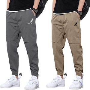 Pantalon pour hommes à cordon de poche pantalon de cargaison extérieur pantalon de sport slim ajustement de la couleur solide décontractée pantalon de jogging décontracté pour hommes décontractés