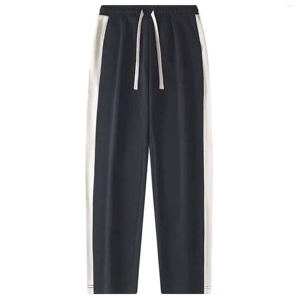 Pantalones de hombre Pantalones de chándal con cordón para correr Entrenamiento de pierna recta de alta comodidad para hombre con bolsillos Corbata para el sudor