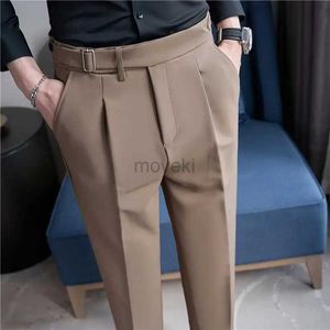 Herenbroeken Dressbroek voor mannen Hoge kwaliteit Nieuwe Koreaanse luxe kleding All Match Slim Fit Casual Suit Pants Business Heren Formele broek D240425