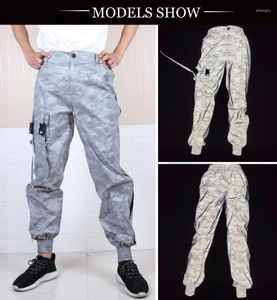 Herenbroek Drop Side Rits Ademend Reflecterende Mannen Hip Hop Joggingbroek Joggers Streetwear Broek Pantalones Hombre