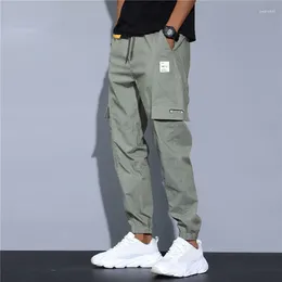 Pantalones de hombre Pantalones elásticos sólidos de cintura media sueltos transpirables pierna recta Casual 2023 deportes finos de secado rápido