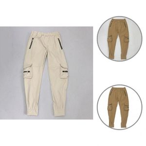Pantalon pour hommes taille élastique longueur cheville couleur unie cordon hommes cargo pour trekking