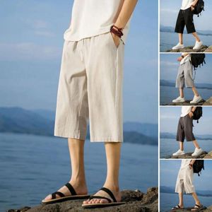 Herenbroek elastische taille broek veelzijdige zomer joggingbroek comfortabel losse fit zijzakken voor sportschooltraining