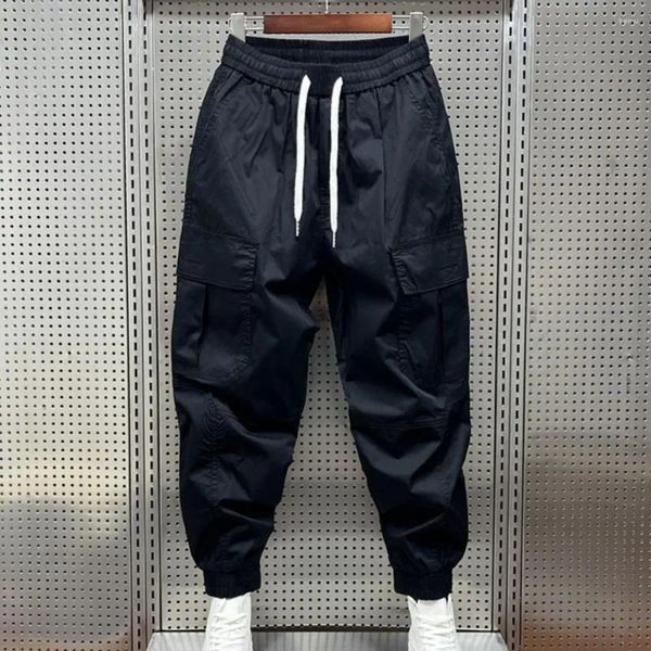 Pantalon masculin Tauche élastique Tableau multi-poche harem avec cordon de taille multiples poches pour le style de confort en plein air