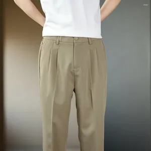 Herenbroeken Elegant Business-Casual For Men Soft Rettery Airy Fabric Trousers Koreaanse man Stijl Spring Summer Herfst Pant 2024 OOTD