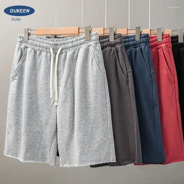 Pantalones para hombres en americano gris cortos grises de verano con círculos de moda de moda de punto medio deportivo división