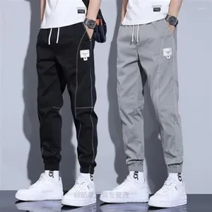 Pantalons pour hommes Angleterre Style Kaki Joggers pour hommes Coupe ample Casual avec une conception de jambe large