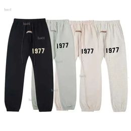 Herenbroek Ess Fog Fears of God Essen Seizoen 8 1977 Flocked High Street Leggings met Veet Guards Mens Womens D6