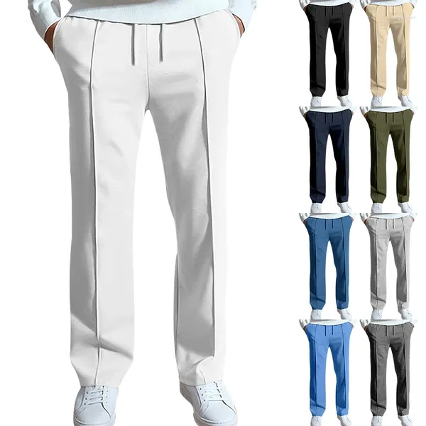 Pantalon masculin Europe et les États-Unis Spring Summer Sports Men décontractés Couleur solide