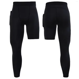 Pantalones para hombres otoño e invierno color sólido elástico secado rápido de secado ropa de bicicleta