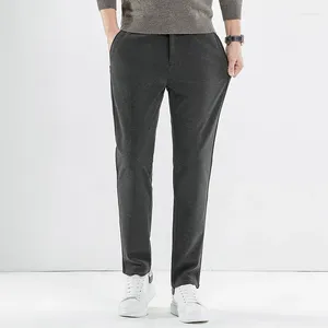 Pantalones para Hombre Otoño Invierno Pantalón Casual Estilo Coreano Color Sólido Versátil Negocios Recto Guapo Suelto Simple Pantalón de Calidad Premium