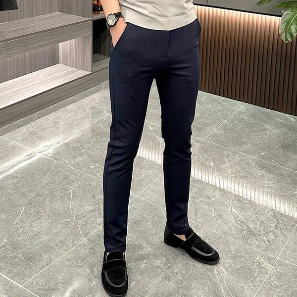 Pantalons pour hommes Mode Business Hommes Automne Hiver Casual Crayon Slim Fit Simple Style Classique Noir Marine Mâle Bureau Costumes Pantalons Pantalons