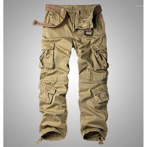 Pantalon masculin cargo masculin pantalon de jambe large joggeurs de coton camouflage militaire vêtements hip hop plus bas de taille