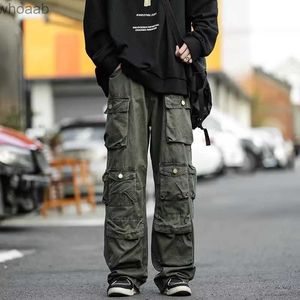 Herenbroeken Mode Cargobroeken Heren Multi Pocket Casual Broek Joggers Broek High Street Losse Mannen Vrouw Harembroeken Streetwear YQ231201