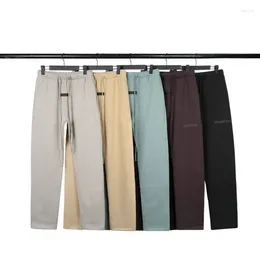 Pantalones para hombres moda pantalones de chándal casual de letras 3D logotipo de letra de goma para hombres