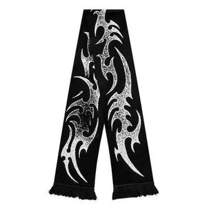 Herenbroeken mode creatief gotisch gestreepte gebreide dames sjaalheren winter y2k schort zwarte kpop dames luxe unisex h240429