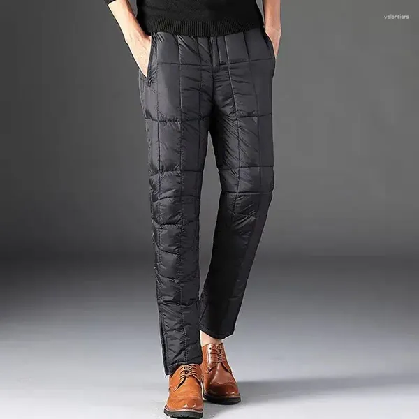 Pantalons pour hommes mode personnes âgées taille haute vers le bas vêtements d'extérieur pour femmes épaissi grande taille pantalons respirants vêtements masculins