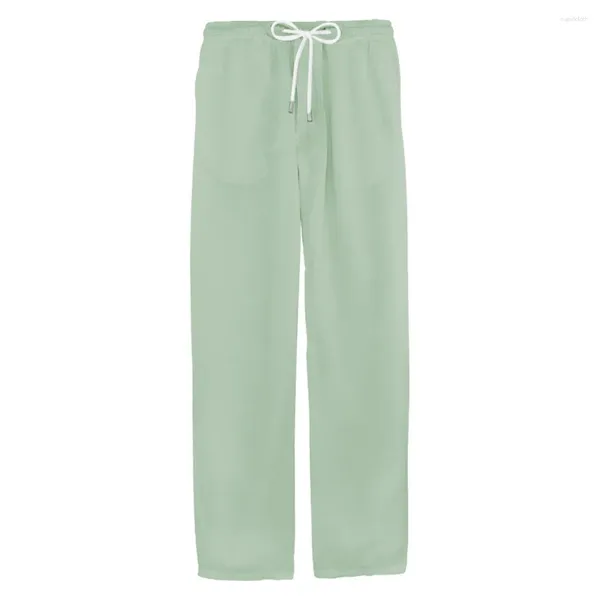 Pantalones para hombres Moda Harajuku Algodón Lino para mujeres sueltas Casual Color Harem Plus Tamaño Capri Pantalón de verano para mujer